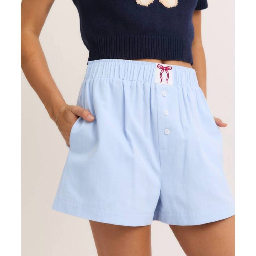 NEW LE LIS bow boxer shorts in blue - Picture 3 of 5